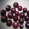 19 pcs - 100 Percent Natural - Star RUBY - Gorgeous Dark Red Colour Round Cabochon Every Pcs Have 6 star Line size 4 - 7 mm